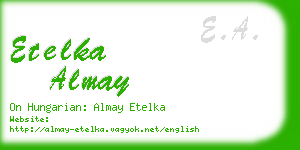 etelka almay business card